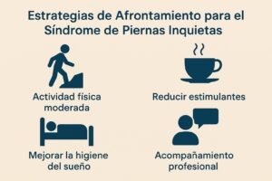 Infografía horizontal con iconos sobre estrategias para afrontar el SPI.